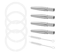 Efficient Maple Syrup Extraction Tool Set 10Pieces Feature Metal Spouts Flexible Tubes and Cleaning Brushes Syrup Extraction Set