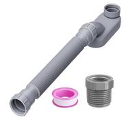 Efficient P Configuration Tub Waste Pipe Flexible Bathtubs Shower Drain Pipe Fast Water Outlet Quiet Operations Low Profile P Shaped Bath Drain