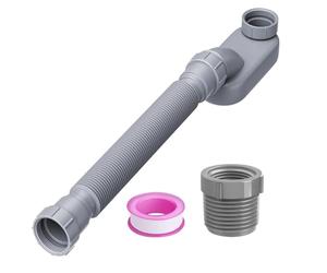 Efficient P Configuration Tub Waste Pipe Flexible Bathtubs Shower Drain Pipe Fast Water Outlet Quiet Operations Low Profile P Shaped Bath Drain
