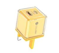 Efficient PD30W Quick Charging Block Type C USB a Double Port Adapter UK Plug Clear Design for Tablets Mobile Devices Double Output Quick Fee Outlet