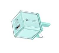 Efficient PD30W Quick Charging Block Type C USB a Double Port Adapter UK Plug Clear Design for Tablets Mobile Devices Double Output Quick Fee Outlet
