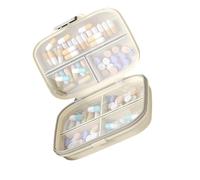 Efficient Pills Case Weekly Supply for Elderly Travelers Portable Size Seven Compartment Box