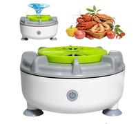 Efficient Portable Fruit and Vegetable Washer, Rechargeable, Waterproof Automatic Cleaner with Swirl & Ultrasonic Tech for Fruits, Vegetables, Grains, Meat, Seafood, and Berries (Plug-In)