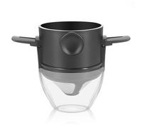 Efficient Pouring Over Coffee Maker Double Filter Design Stainless Steel Brews Cup Foldable Travels Size for Coffee Stainless Steel Pouring Over Filter