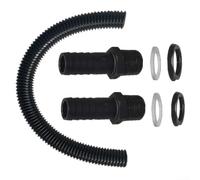 Efficient Rainwater Collection System, Connector Pipe and Fittings for Dual Water Butt Connection