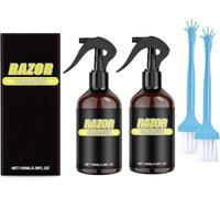 Efficient Shaver Cleaner Spray, Universal Shaver Cleaning Fluid, Electrical Cleaner Spray, Shaver Cleaning Solution with Brush, for Cleaning Lubricating and Rust Prevention to Shavers, 100ML (2PC)