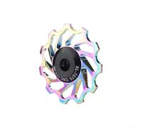 Efficient Shifting with Aluminum Alloy Guide Wheel Self Lubricating Properties, Suitable for Tensioning and Guiding (11T Colorful)