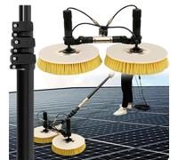 Efficient Solar Panel Cleaning Machine with 3.5m Telescopic Water Spray Brush Kit Double Head Cleaner for Offices & Gardens Optimal Water Fed Pole System for Maximum Cleanliness