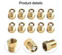 Efficient Stainless Steel Toilet Check Valve for Internal Flow Control, 10 Count (Brass)