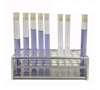 Efficient Storage with Aluminum Test Tube Holder Rack Accommodates Up To Forty Tubes Sized Between For 18 5 and 22 5mm (18.5mm)