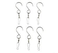 Efficient StorFor age with 6pcs StFor ainless Steel Swivel Hooks Perfect for HFor anging Items like Wind Chimes & More