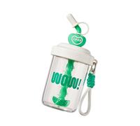 Efficient Straw Cup with Manual Stirring Function Portable Handle Leak Proof Design Sturdy PC Materials for Office Gym Outdoor Summers Ready Stirring Drink Container