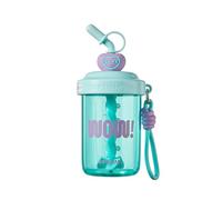 Efficient Straw Cup with Manual Stirring Function Portable Handle Leak Proof Design Sturdy PC Materials for Office Gym Outdoor Summers Ready Stirring Drink Container