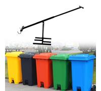 Efficient Sturdy Manual Trash Compactor for Outdoor Garbage Can, Adjustable Height, Rustproof Electrical Coating, Waste Recycling Hand Tool, Space Saving for Home Park Garden Use