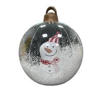 Efficient Sustainable PVC Inflatable Snow Globes with Adjustable Brightness Christmas Decors Holiday Decors Ball LED Christmas Tree Ball