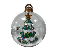 Efficient Sustainable PVC Inflatable Snow Globes with Adjustable Brightness Christmas Decors Holiday Decors Ball LED Christmas Tree Ball
