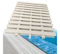 Efficient Swimming Pool Drainage Grating, Splicable Cover Strip, Durable PP Plastic Mat for Indoor/Outdoor Water Management, Overflow Prevention System