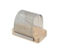 Efficient Toast Cutter for Kitchen Use Achieve Perfectly Even Bread Slices Every Time with Safety Features (Silver)