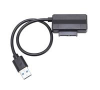 Efficient Transfer Serial ATA to USB CD ROM Adapter Cable for Fast Connection to Computer USB Convenient Design for OS X 10 Users ABS Material
