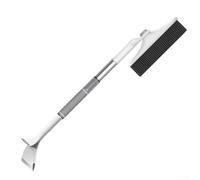Efficient Winter Car Ice Scraper with Rotating Brush Head for Optimal Snow and Ice Handling (gray)