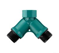 Efficient Y Shape Water Splitter For Gardens Featuring Independent On Off Valves Per Outlet Made Of Weather Resistant Abs Plastic To Connect Two Hoses Simultaneously To A Single 3/4 Inch Faucet Source