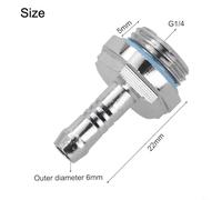 Efficiently Designed Brass Water Cooling Barb Fitting with Chamfer to Enhance Fluid Dynamics (6MM)