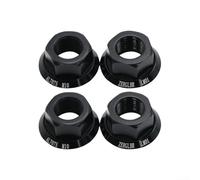 Efficiently Install Your Bike Wheels with 4PCS M10 P1 0 Flange Axle Nuts (Black)
