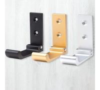 Efficiently Organize Your Space with This Set of 4 Foldable Aluminum Hooks, Designed to Last (Black)