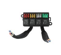 Efficiently Organized 12V Fuse Relay Box with Wired Design Includes 4 Relays for Robust Performance