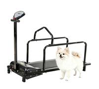 Efficieran Dog Treadmill, Treadmill for Dogs with Quiet Operation, Adjustable Speeds, Safety Fence, Display, Indoor Exercise Machine for Small/Medium Dogs