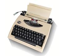 Efficieran Portable Mechanical Typewriter Manual Vintage Writing Machine with Ribbon Carrying Case, Retro Old Fashioned English Style for Creative Letters Notes Traditional Gift(Khaki)