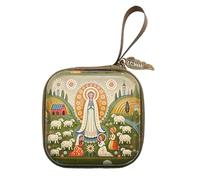 Efficinet Bead Organizers Pouches with Cartoon Pattern Religious Accessory Carriers for Buddhist Catholic Use Bead Travel Organizers, Fatima