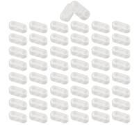 EffiFish 10 Pack Blind Pull Cord Connector Clips for Plastic Ball Chain, White 4.5x6mm Bead Buckle for Roller Vertical Roman Shades(50pcs)