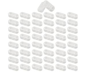 EffiFish 10 Pack Blind Pull Cord Connector Clips for Plastic Ball Chain, White 4.5x6mm Bead Buckle for Roller Vertical Roman Shades(50pcs)