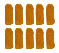 EffiFish 10 Pcs Suede Leather Finger Cots, Heat Resistant Protectors For Welding, Sanding, Carving And Needlework Crafts