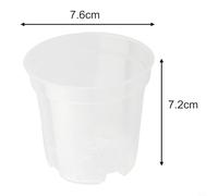 EffiFish 10Pcs Clear Plant Pot With Drainage Holes Plastic Nursery Containers Transparent Growing Pots For Orchids Succulents Herbs(3 inches)
