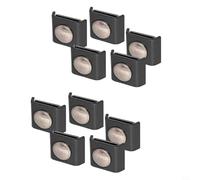 EffiFish 10pcs Metal Fence Corner Connector Double Pole Pad Fixing Bracket for Garden Grid Panel Installation Kit 40x35mm