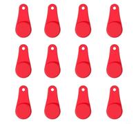 EffiFish 12 Pcs Magnetic Silicone Buckles for Holding Down Air Fryer Parchment Paper, Heat Resistant Liner Clips with Strong Grip for Secure Cooking(Red)
