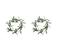 EffiFish 180cm Artificial Olive Leaf Vine with Berries,Realistic Plastic Garland for Wedding Decor,Home and Outdoor Garden Decoration