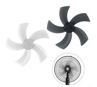 EffiFish 1PCS/4PCS B 16 Inch 5-Leaf Plastic Fan Blade With Nut Cover, Replacement Part For Pedestal Or Desk Stand Fans, Easy To Install And Clean(1PCS White)