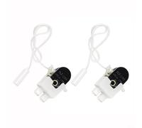 EffiFish 2 Pack Pull Cord Light Switch with Cord, 250V 2A Rotating On/Off Switch for Ceiling Fan Wall Lamp, Flame Retardant Plastic and Metal