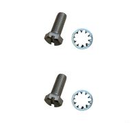 EffiFish 2-Pack Stainless Steel Slotted Screws and Internal Tooth Lock Washers Set for Johnson for EVINRUDE OMC Lower Unit 0304024 304024