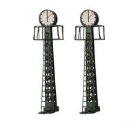 EffiFish 2 Pcs Model Railroad LED Lattice Mast Light Train Track Layout Lighting With Resistors For Railway Building Decoration
