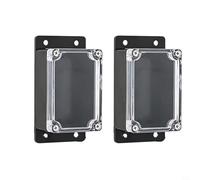 EffiFish 2 Pcs Waterproof Junction Box, Airtight ABS Electrical Enclosure with Mounting Holes, Dustproof Case for Outdoor Electronics, 100x68x50mm
