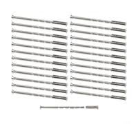 EffiFish 25 Pcs for M3 Door Handle Fixing Screws, Adjustable 35-60mm Bolt Set for Cabinet Drawer Rosette Installation, Nickel Plated Steel