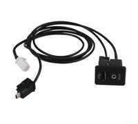 EffiFish 28023-4BA0B Car AUX Audio Interface Socket ，with 8Pin Extension Cable 100CM For Nissan 370Z Altima Frontier For Kicks For NV Rogue 2013-2019 Input Adapters
