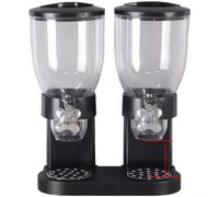 EffiFish 2L Rotating Cereal Dispenser With Sealed Lid, Grain Organizer For Kitchen Storage, Black(B)