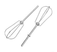 EffiFish 2Pcs Stainless Steel Turbo Beaters Hand Mixer Attachments Compatible For KitchenAid KHM Series Models W10490648 KHM2B AP5644233