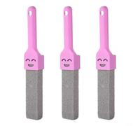 EffiFish 3 Pack Pumice Cleaning Stones with Handles for Removing Limescale Rust Stains from Toilets Sinks Bathtubs and Tiles Purple Pink Yellow(Purple)