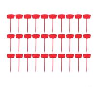 EffiFish 30 Pack Garden Plant Labels Large Plastic Tags for DIY Identification Wedding Guide Farmhouse Decor White Yellow Blue Red(Red)